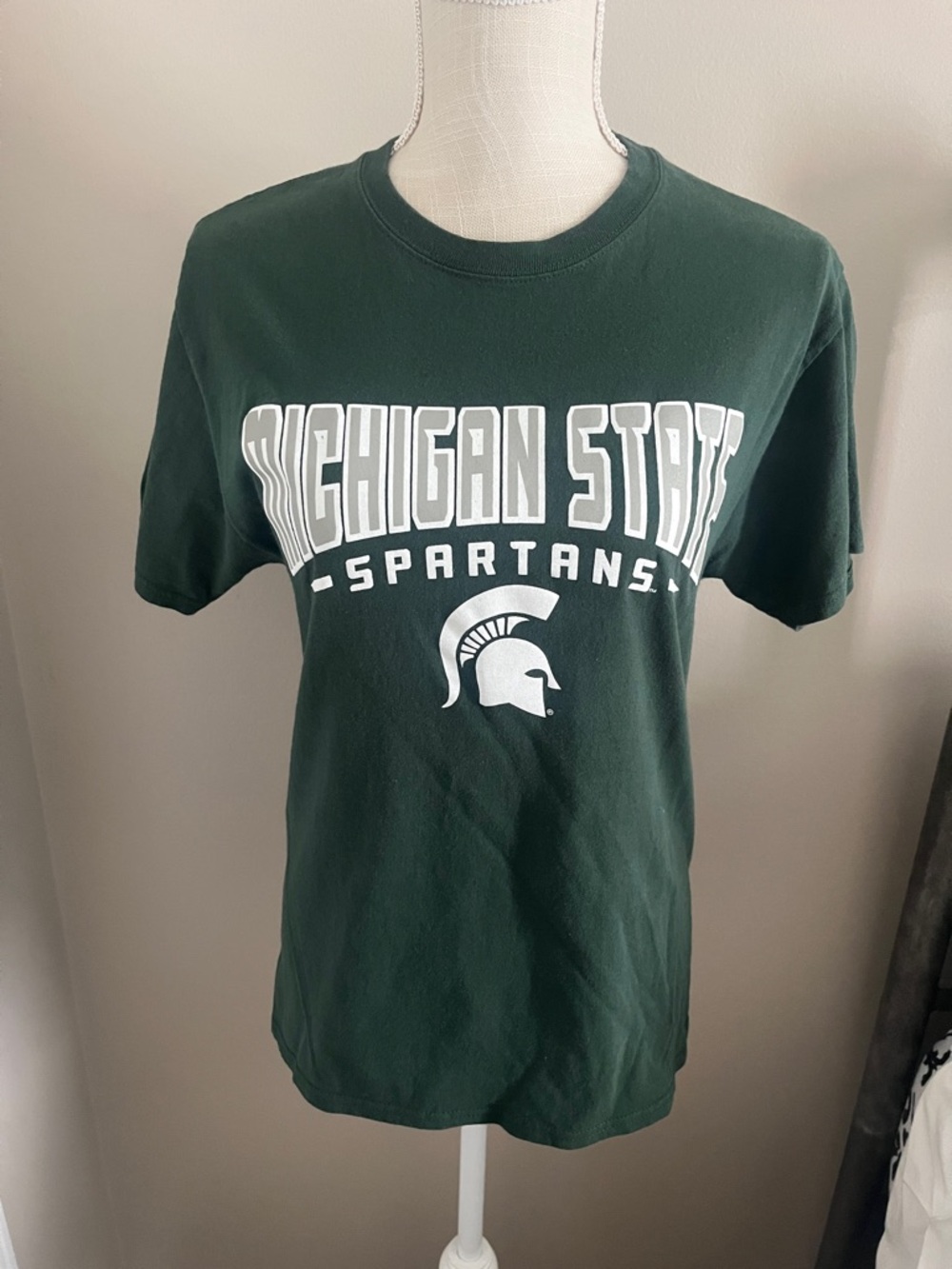 Michigan State Spartans Green Graphic Tee